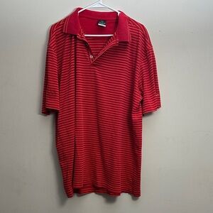 Nike Striped Red Polo Shirt